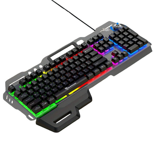 Clavier Gaming USB Filaire QWERTY Rétroéclairé Arc - en - Ciel avec Molette Volume (Neuf) - Clavier & souris | DR CLICK Informatique