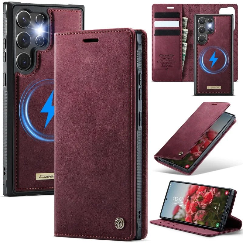 Coque CaseMe Samsung S21 S22 S23 S24 S25 Portefeuille Magnétique Cuir PU - Coques & Étuis de protection | DR CLICK Informatique