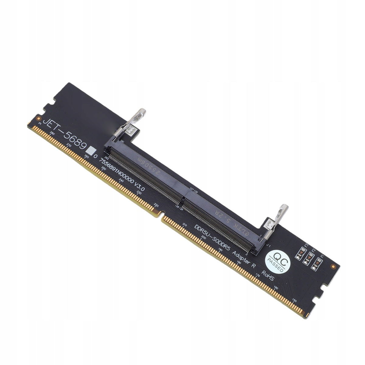 Adaptateur DDR5 SO-DIMM vers DIMM – vue oblique