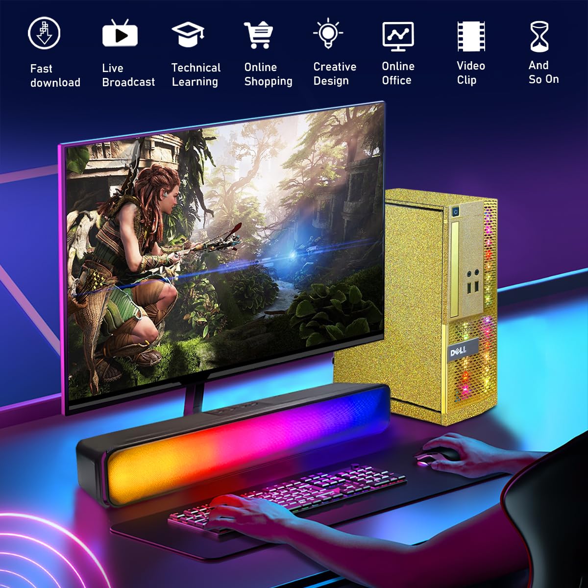 Dell PC Gamer Fixe, I5, GeForce GTX 1030 , RAM 16Go, SSD 512Go, (Reconditionné) - PC de bureau reconditionné | DR CLICK Informatique