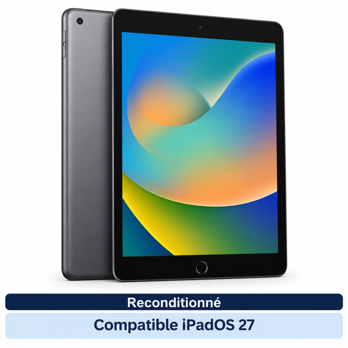 Apple iPad 9 (2021) – 10,2 pouces, 64 Go WiFi, gris sidéral (Reconditionné) — vue 1, compatible iPadOS 27