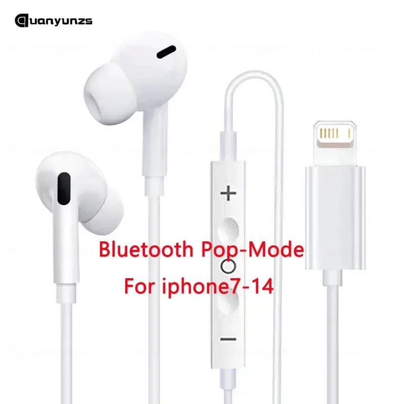 Écouteurs filaires pour iPhone – USB - C (15/16) ou Lightning (8–14) - Casque & micro | DR CLICK Informatique