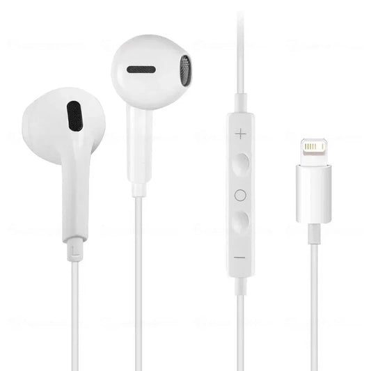 Écouteurs filaires pour iPhone – USB - C (15/16) ou Lightning (8–14) - Casque & micro | DR CLICK Informatique