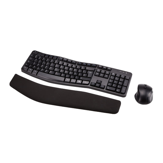Ensemble clavier et souris ergonomique sans fil - disposition FR - noir - Clavier & souris | DR CLICK Informatique