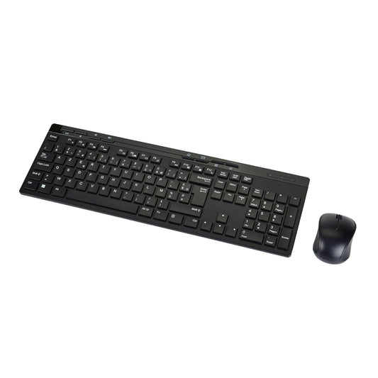 Ensemble clavier et souris sans fil, récepteur USB 2,4 GHz, disposition FR, noir - Clavier & souris | DR CLICK Informatique