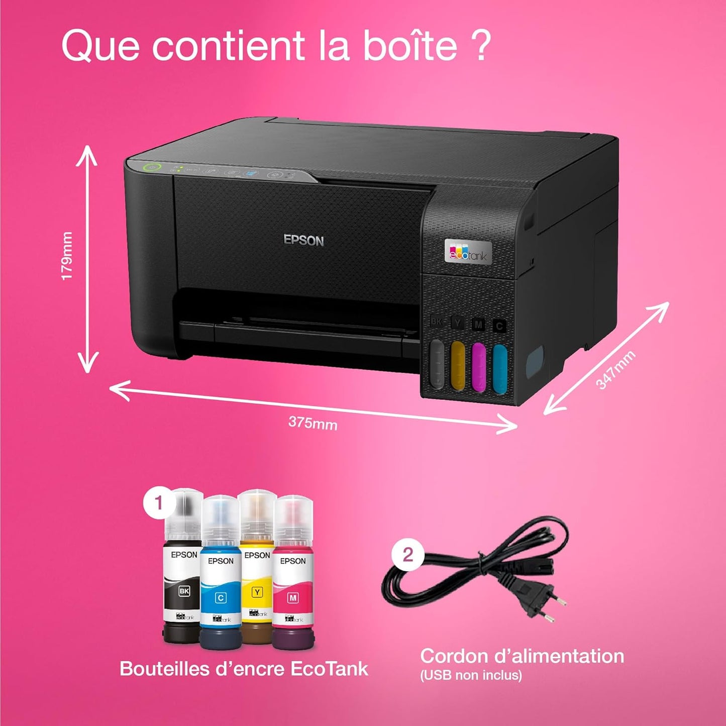 Epson EcoTank ET - 2862 – Imprimante Jet d’Encre Wi - Fi A4, Multifonction Couleur, Réservoirs Rechargeables, Économique - imprimantes et scanners | DR CLICK Informatique