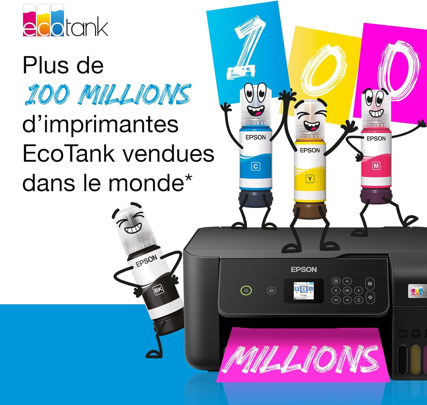 Epson EcoTank ET - 2862 – Imprimante Jet d’Encre Wi - Fi A4, Multifonction Couleur, Réservoirs Rechargeables, Économique - imprimantes et scanners | DR CLICK Informatique