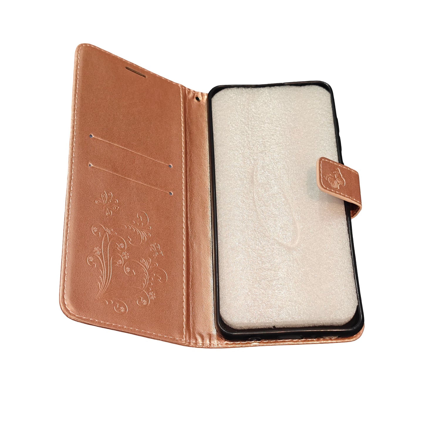 Étui Portefeuille Samsung Galaxy A21s – Coque Rabattable Motif Papillon Rose Gold - Coques & Étuis de protection | DR CLICK Informatique