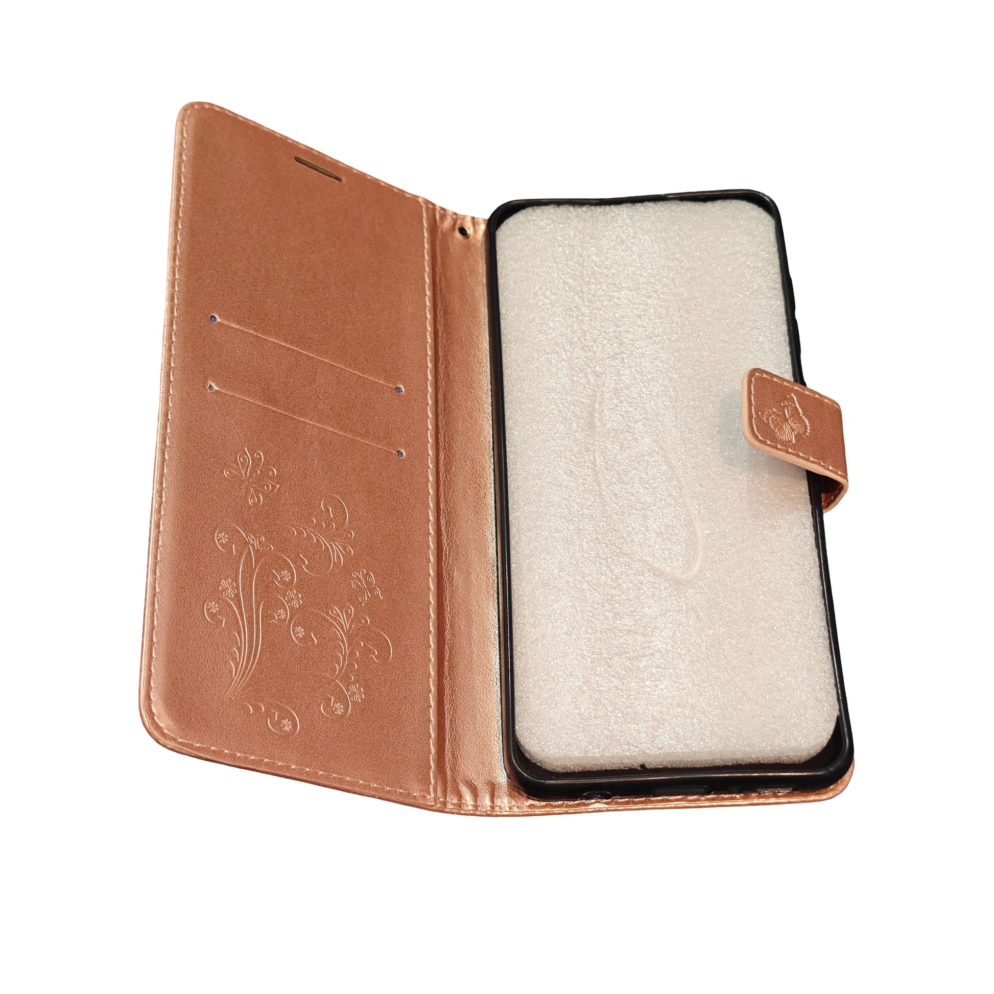 Étui Portefeuille Samsung Galaxy A21s – Coque Rabattable Motif Papillon Rose Gold - Coques & Étuis de protection | DR CLICK Informatique