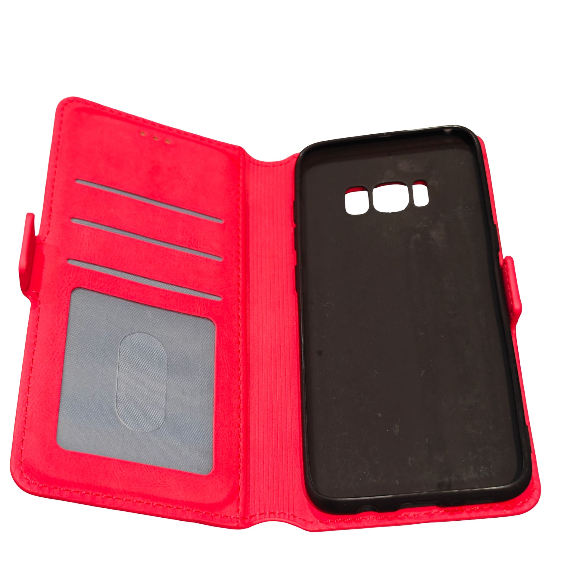Étui Portefeuille Samsung Galaxy S8 – Coque Rabattable Rouge - Coques & Étuis de protection | DR CLICK Informatique
