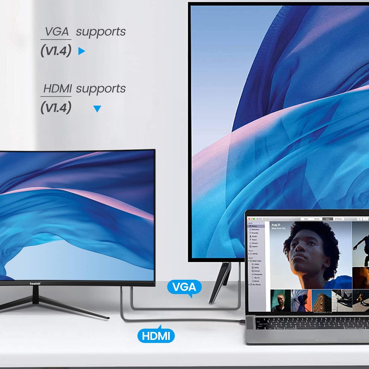 Gawfolk Curved Monitor 32 Pouces 75Hz, 1500R Gaming PC Screen QHD (2560 x 1440p) - Ecran ordinateur | DR CLICK Informatique