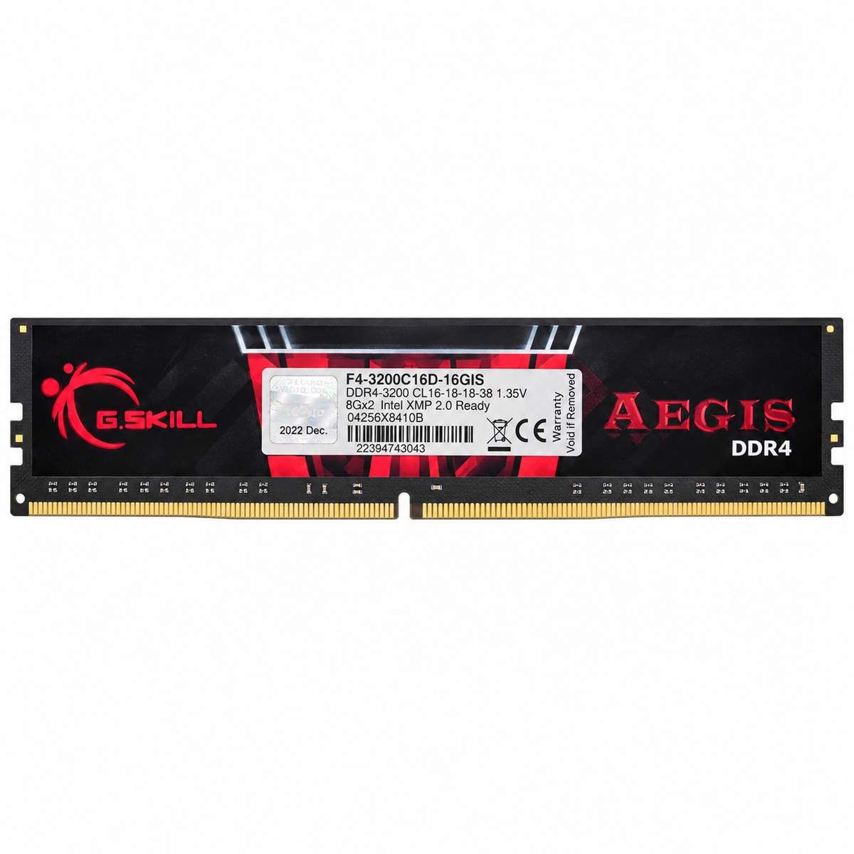 G.Skill Aegis DDR4 – face avec étiquette