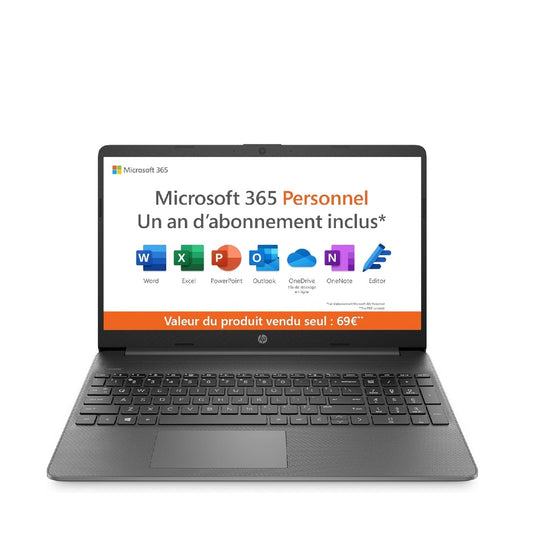 HP 15s - fq0003sf 15,6" FHD, Celeron N100, RAM 4 Go, SSD 128 Go - PC portable | DR CLICK Informatique