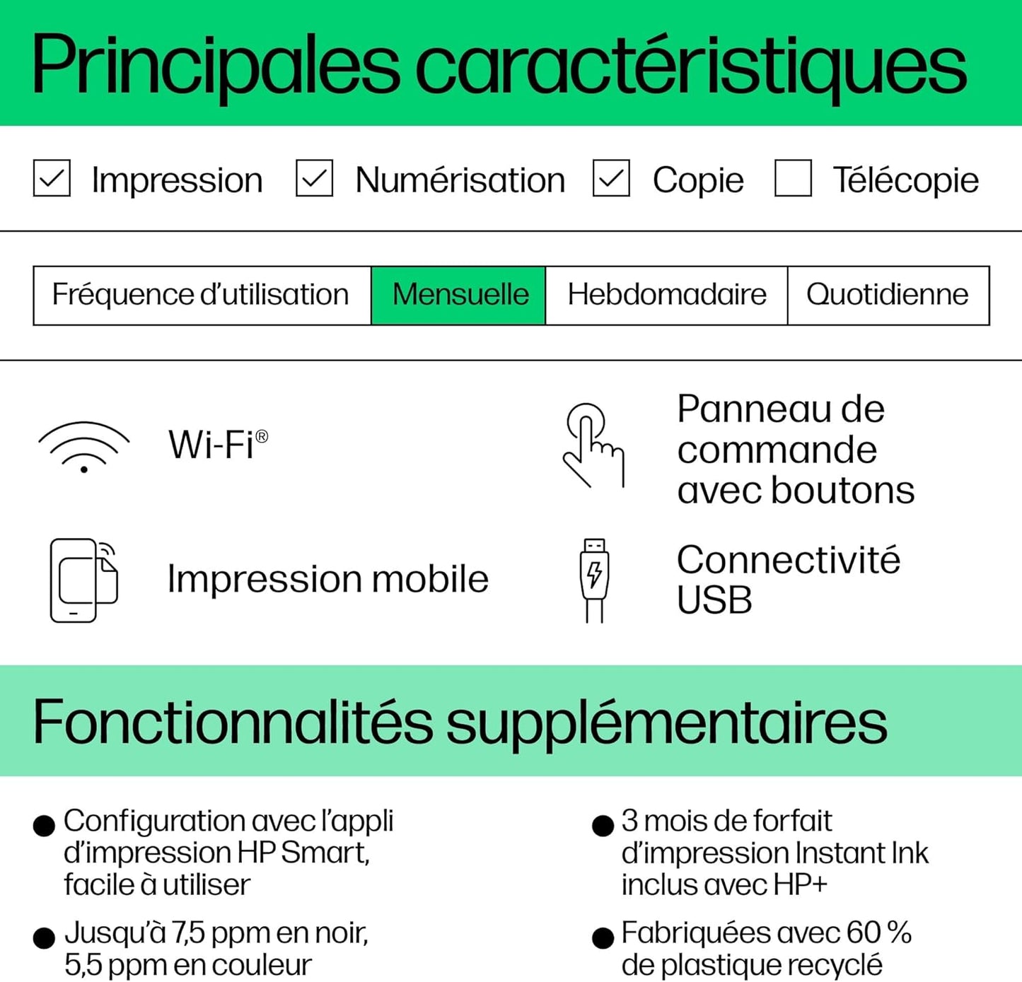 HP DeskJet 2820e, 588K9B, Imprimante Tout en Un, Jet d'encre, Couleur, 3 Mois d’Instant Ink Inclus, Photocopie, Scan, Impression, WiFi, Blanche et Grise - imprimantes et scanners | DR CLICK Informatique