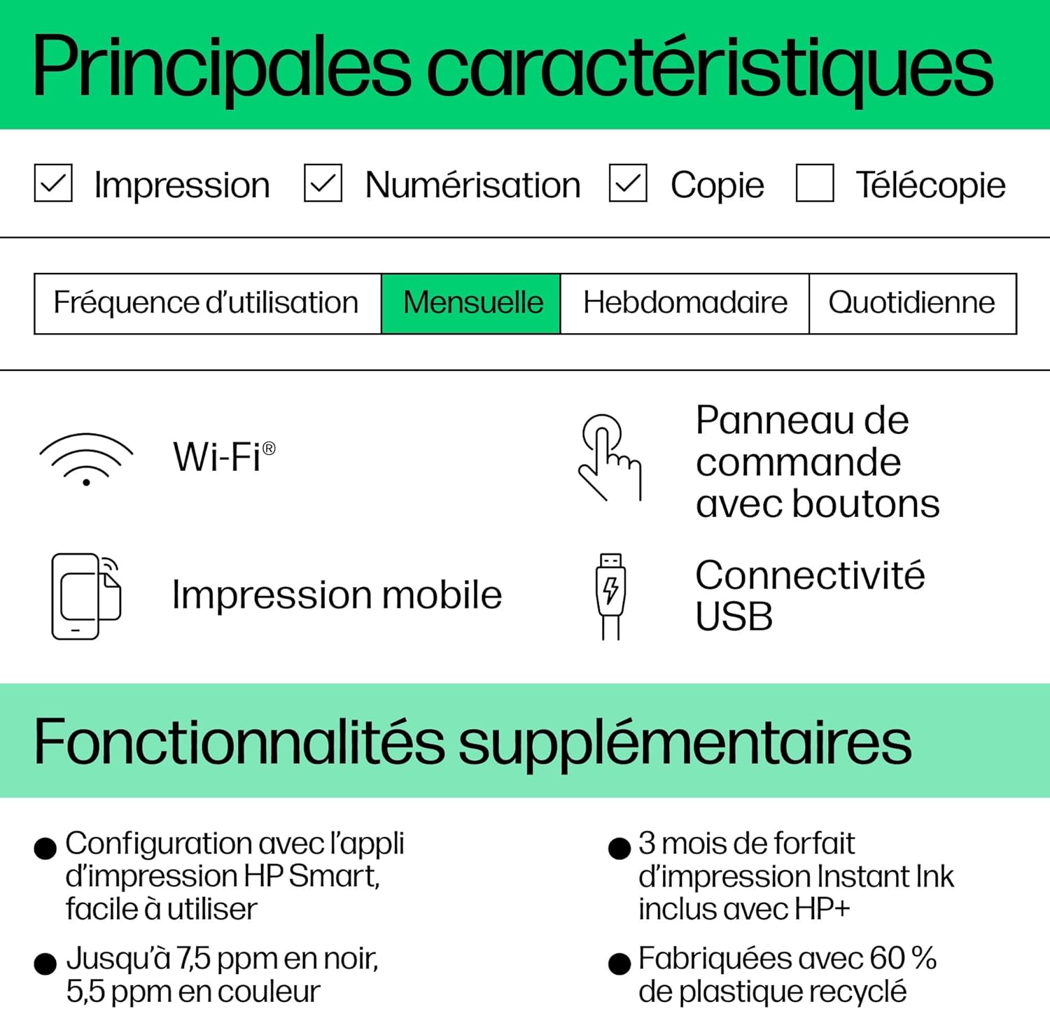 HP DeskJet 2820e, 588K9B, Imprimante Tout en Un, Jet d'encre, Couleur, 3 Mois d’Instant Ink Inclus, Photocopie, Scan, Impression, WiFi, Blanche et Grise - imprimantes et scanners | DR CLICK Informatique