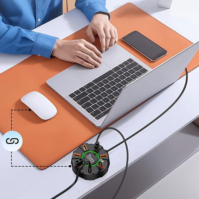 Hub USB 2.0 à 10 ports avec LED – Répartiteur USB alimenté - Hub USB | DR CLICK Informatique
