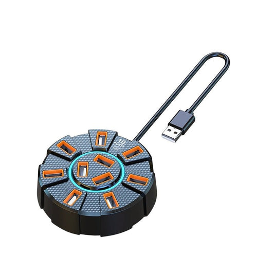 Hub USB 2.0 à 10 ports avec LED – Répartiteur USB alimenté - Hub USB | DR CLICK Informatique