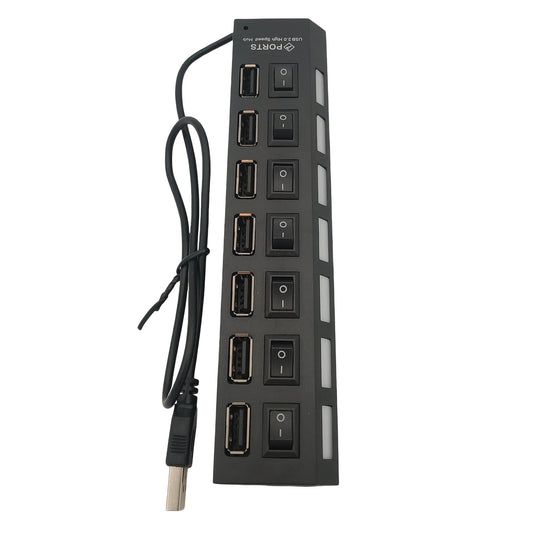 Hub USB 7 Ports avec Interrupteurs - Hub USB | DR CLICK Informatique
