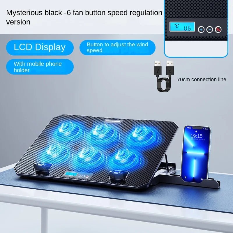 ICECOOREL Plateforme de refroidissement pour ordi portable, 6 ventilos silencieux - Ventilateur PC portable | DR CLICK Informatique