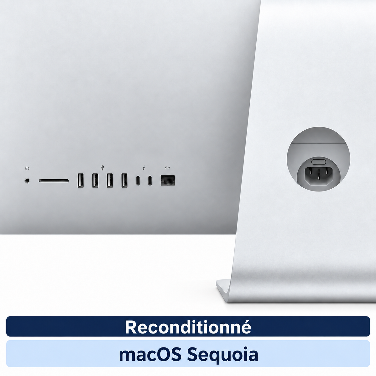 Apple iMac 21,5 pouces Retina 4K (2019) – i3-8100, 8 Go RAM, SSD 512 Go – Reconditionné – macOS Sequoia – vue 3