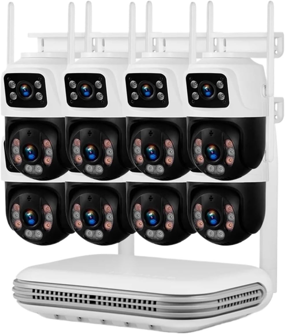 Kit Caméra de Surveillance WiFi PTZ 6MP – Double Objectif, NVR 8 Canaux, H.265 - Caméra IP | DR CLICK Informatique