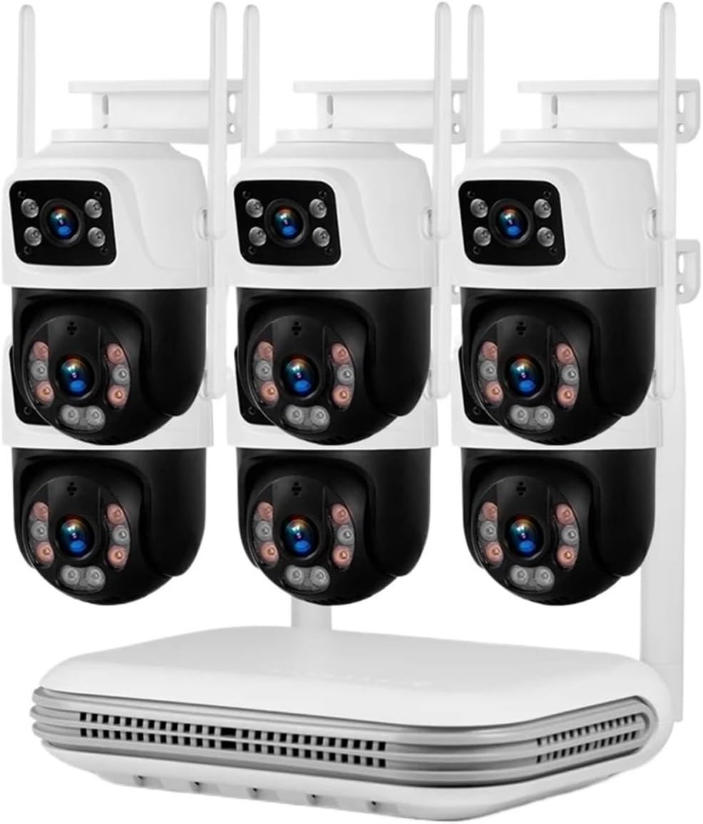 Kit Caméra de Surveillance WiFi PTZ 6MP – Double Objectif, NVR 8 Canaux, H.265 - Caméra IP | DR CLICK Informatique