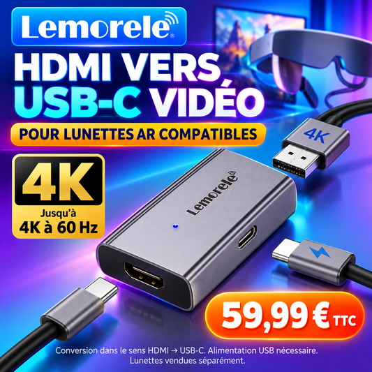 Adaptateur Lemorele HDMI vers USB-C — promo