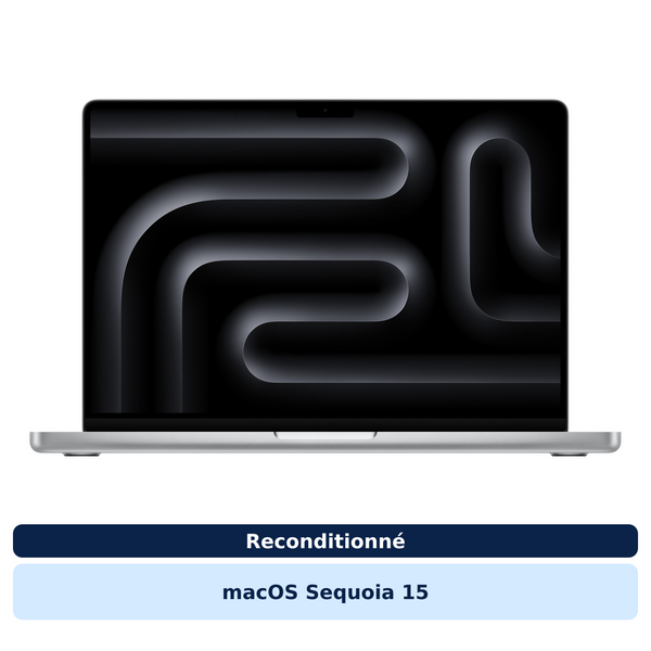 Apple MacBook Pro M4 (2024) – 16 Go RAM, SSD 512 Go – Reconditionné – vue de face ouverte