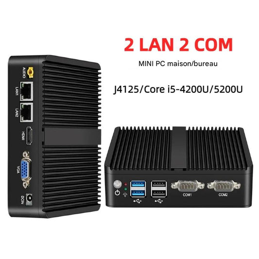 Mini PC industriel sans ventilateur Tolibek X30G avec processeur Celeron J4125