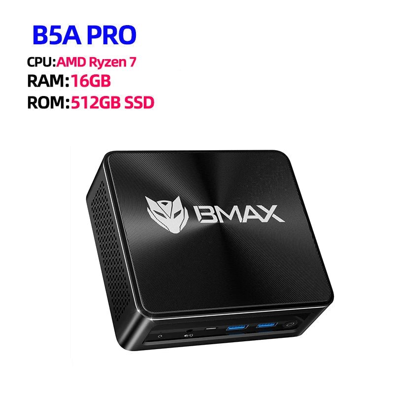 Mini - PC BMAX B5 A Pro – AMD Ryzen 7 5825U, 16 Go RAM, 512 Go NVMe, Windows 11 (Neuf) - PC gaming | DR CLICK Informatique