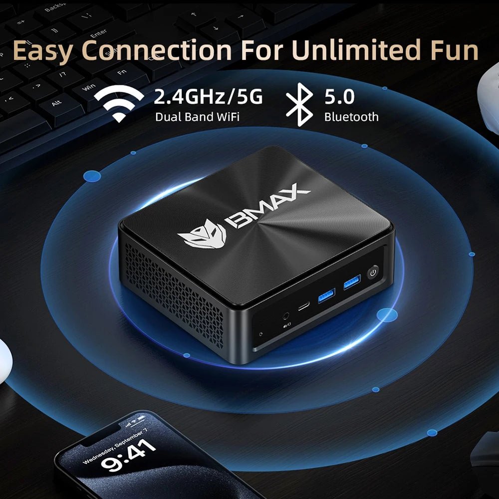 Mini - PC BMAX B5 A Pro – AMD Ryzen 7 5825U, 16 Go RAM, 512 Go NVMe, Windows 11 (Neuf) - PC gaming | DR CLICK Informatique