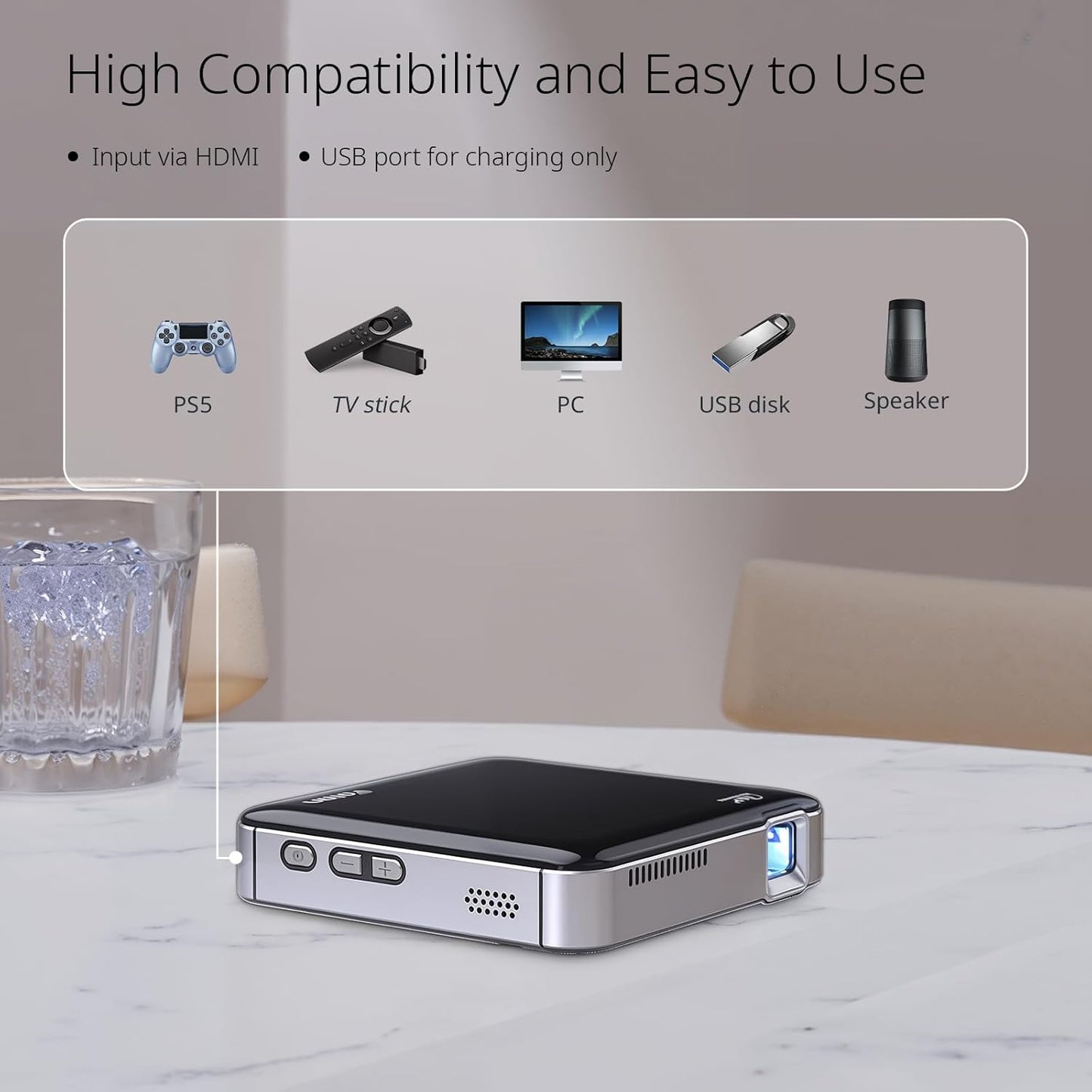 Mini projecteur YOTON Y200 – Compact, silencieux et performant - Visioconférence | DR CLICK Informatique