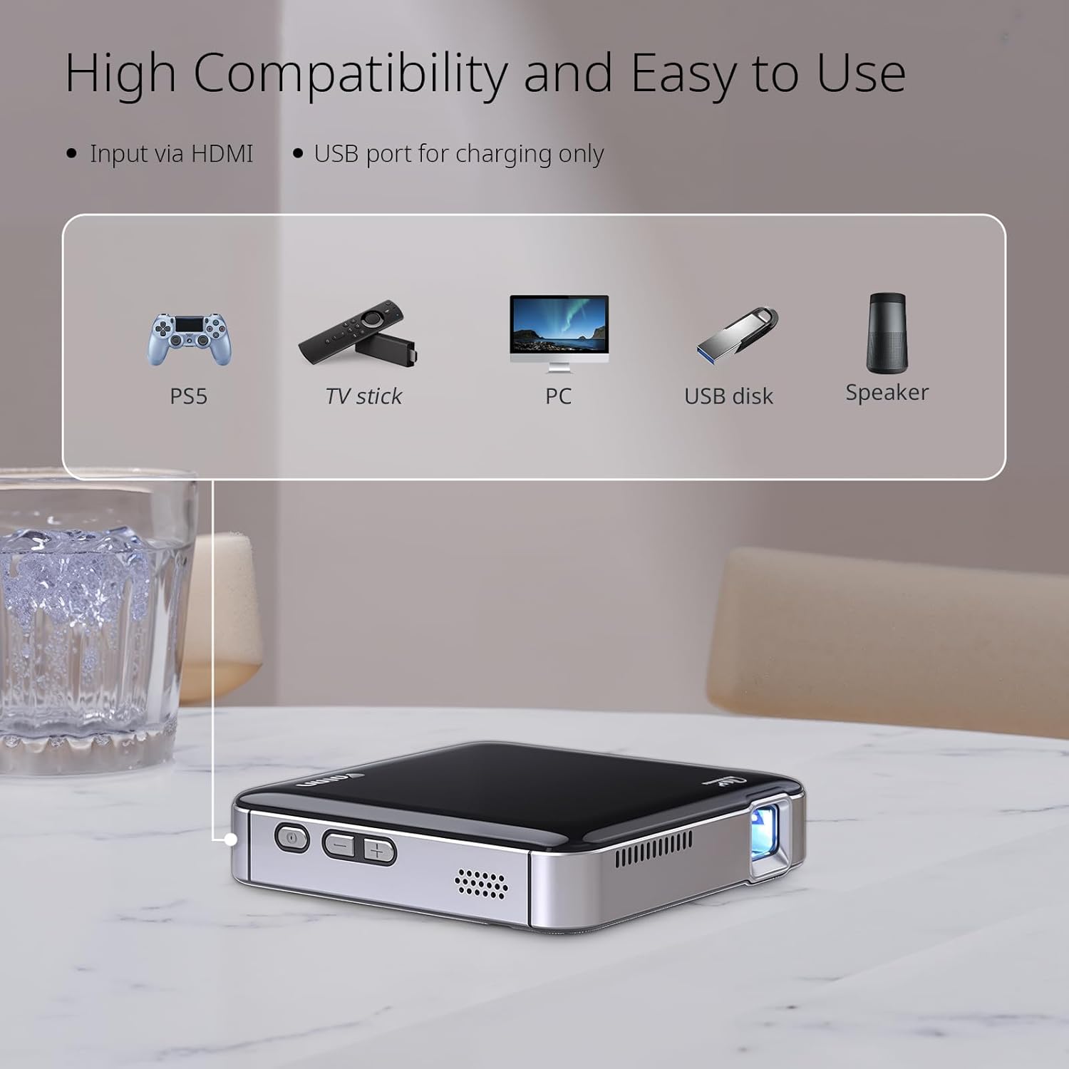 Mini projecteur YOTON Y200 – Compact, silencieux et performant - Visioconférence | DR CLICK Informatique