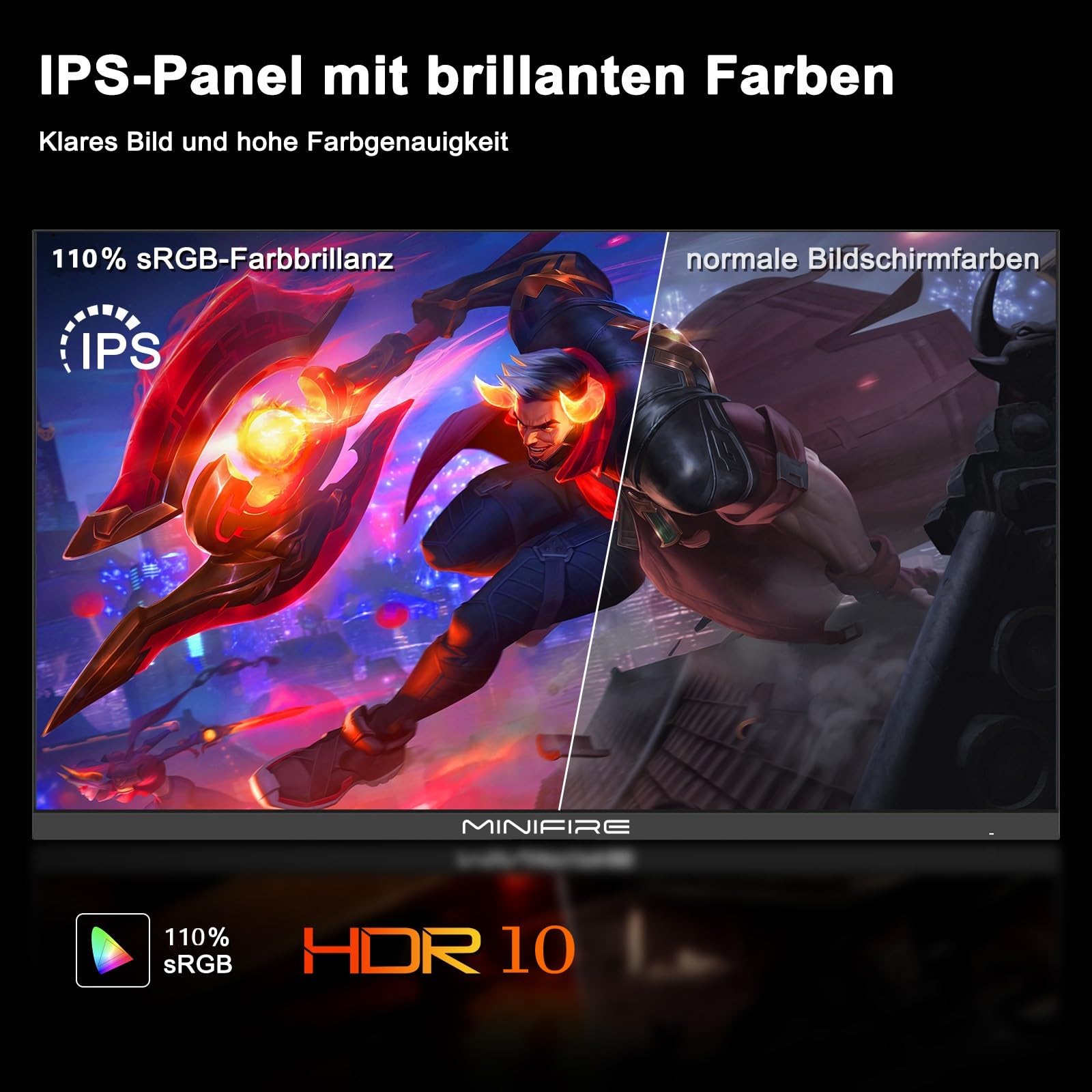 Minifire Écran PC Gaming 22 Pouces FHD (1920 x 1080), IPS, 75Hz, VGA et HDMI - Ecran ordinateur | DR CLICK Informatique