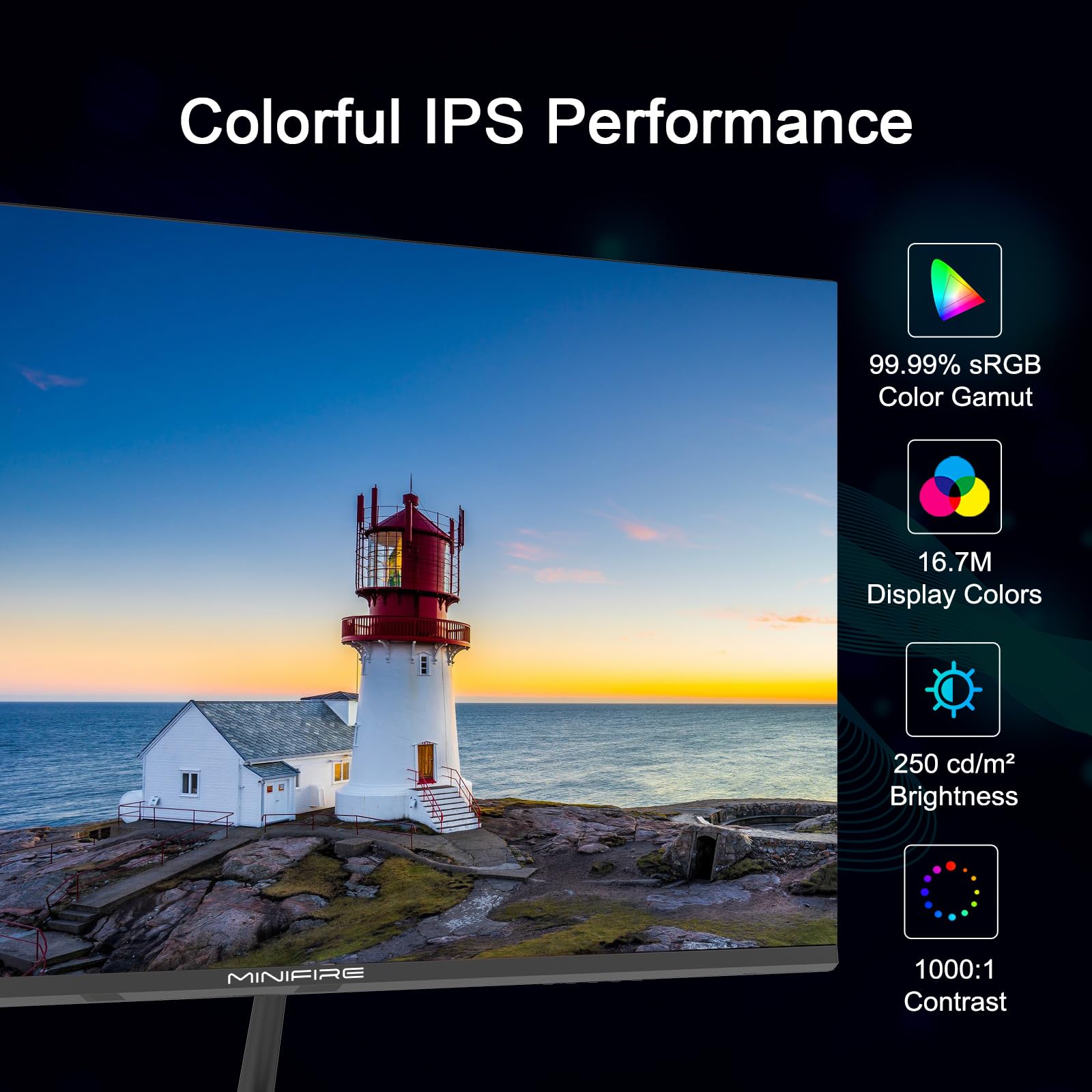 Minifire Écran PC Gaming 22 Pouces FHD (1920 x 1080), IPS, 75Hz, VGA et HDMI - Ecran ordinateur | DR CLICK Informatique