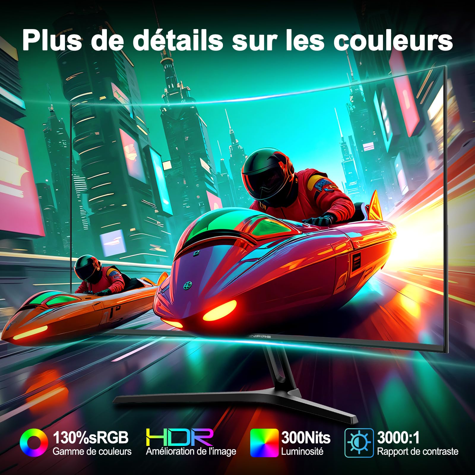 Minifire Moniteur PC 24 Pouces 100Hz, IPS, Ecran PC FHD 1080P, Haut - parleurs intégrés - Ecran ordinateur | DR CLICK Informatique