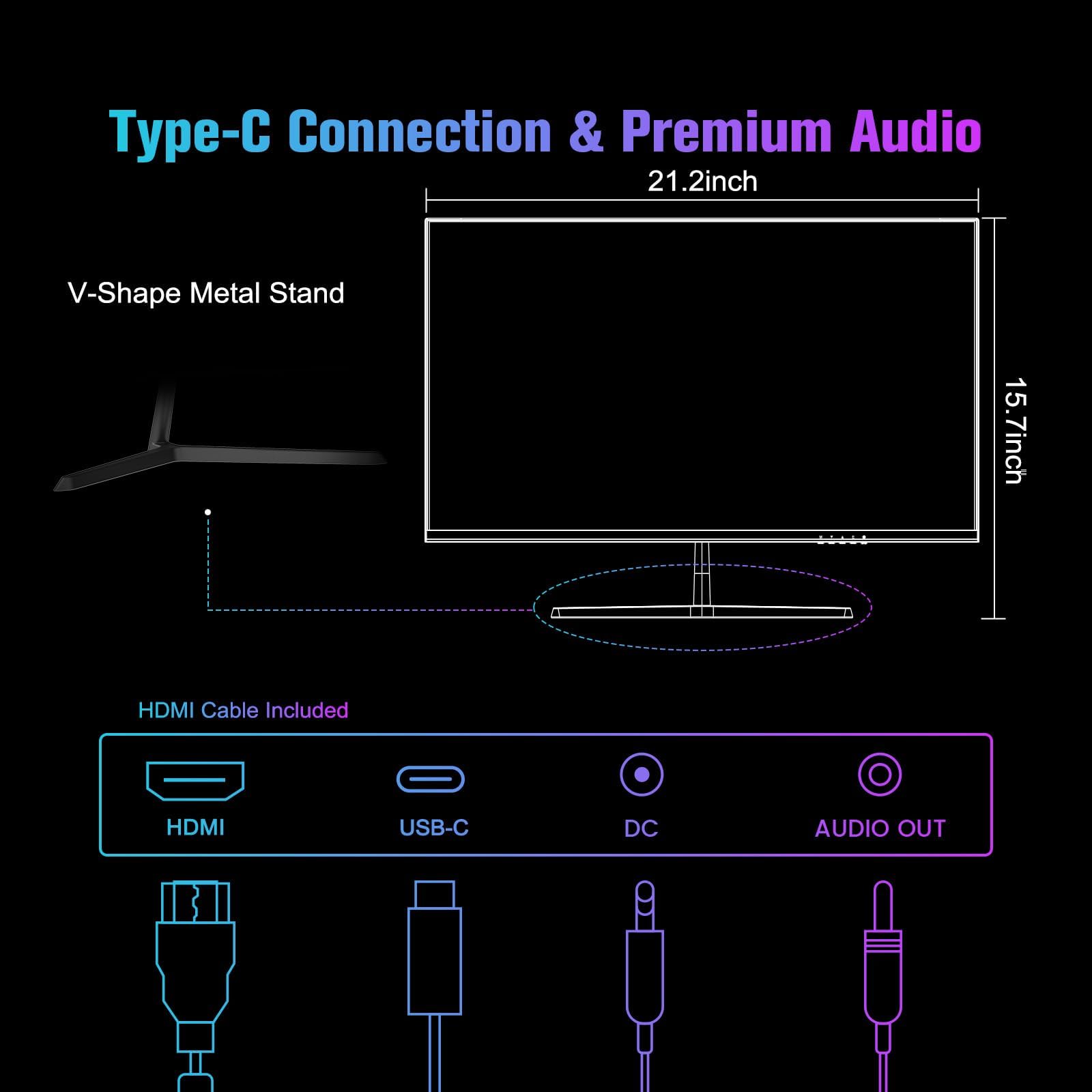 Minifire Moniteur PC 24 Pouces 100Hz, IPS, Ecran PC FHD 1080P, Haut - parleurs intégrés - Ecran ordinateur | DR CLICK Informatique