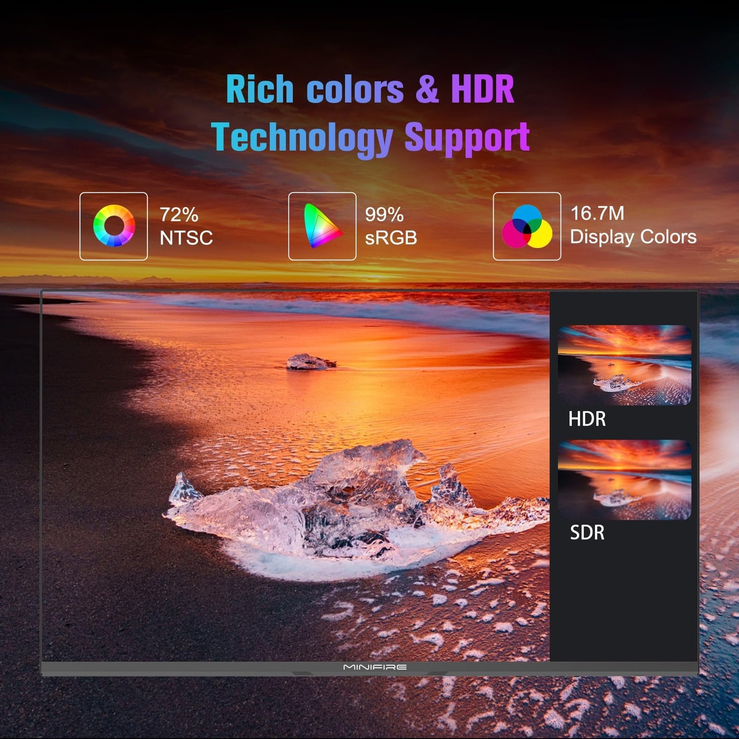 Minifire Moniteur PC 24 Pouces 100Hz, IPS, Ecran PC FHD 1080P, Haut - parleurs intégrés - Ecran ordinateur | DR CLICK Informatique