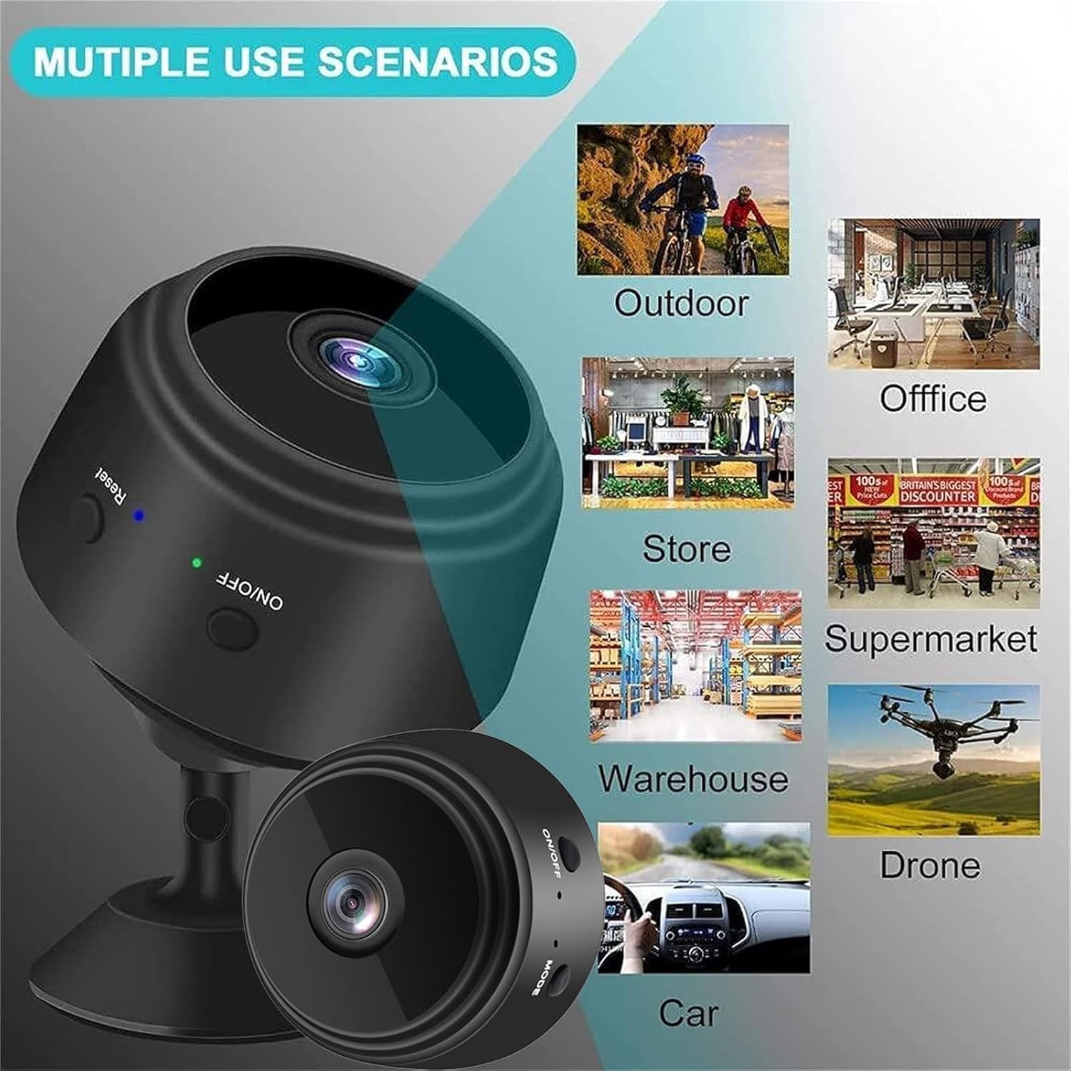 Minluk Magnetic Mini Security Camera, Mini 1080p HD Wireless - Webcam | DR CLICK Informatique