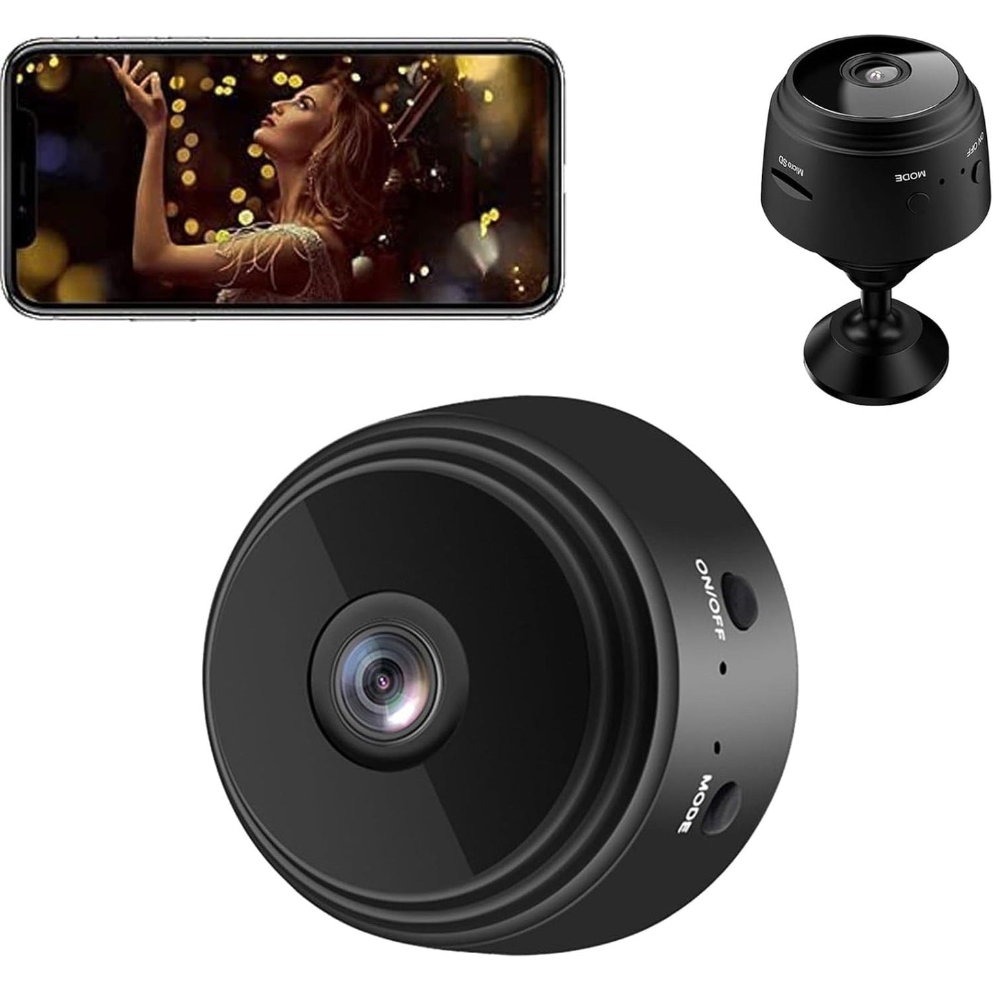 Minluk Magnetic Mini Security Camera, Mini 1080p HD Wireless - Webcam | DR CLICK Informatique
