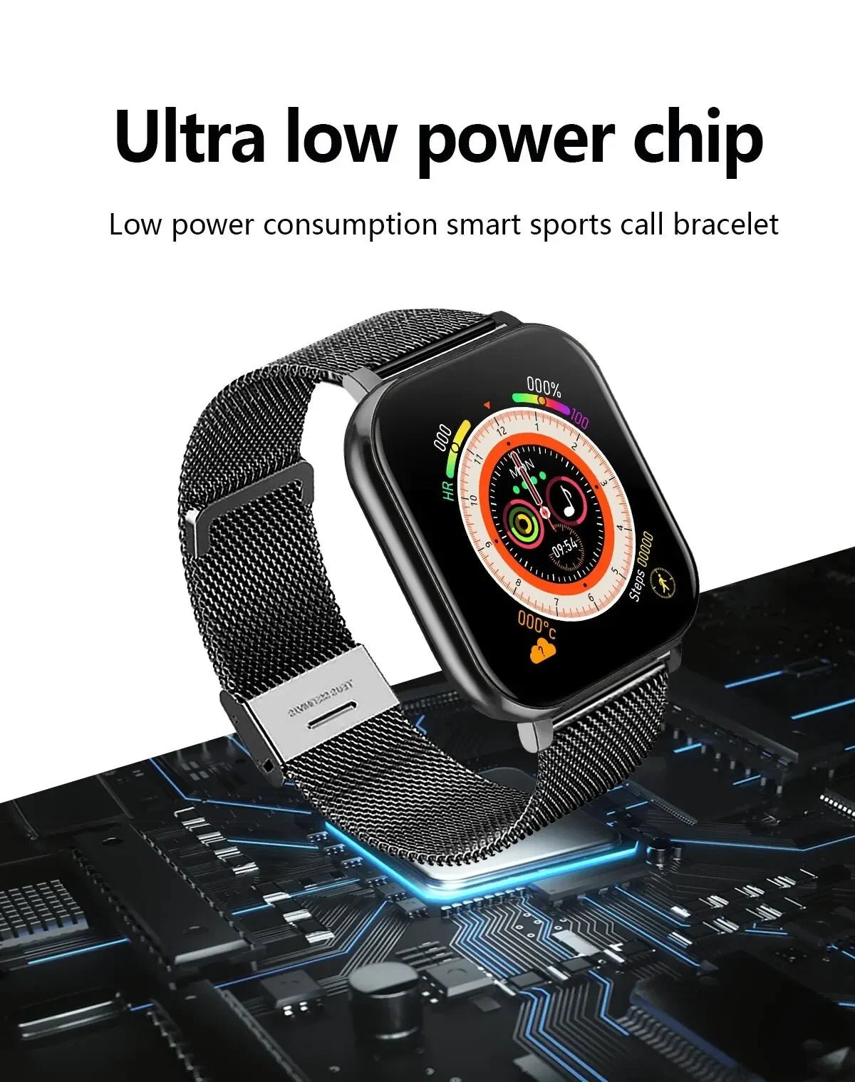Montre connectée KESHUYOU 1,44" – Appels Bluetooth & Suivi santé - Smartwatch – Montres connectées | DR CLICK Informatique