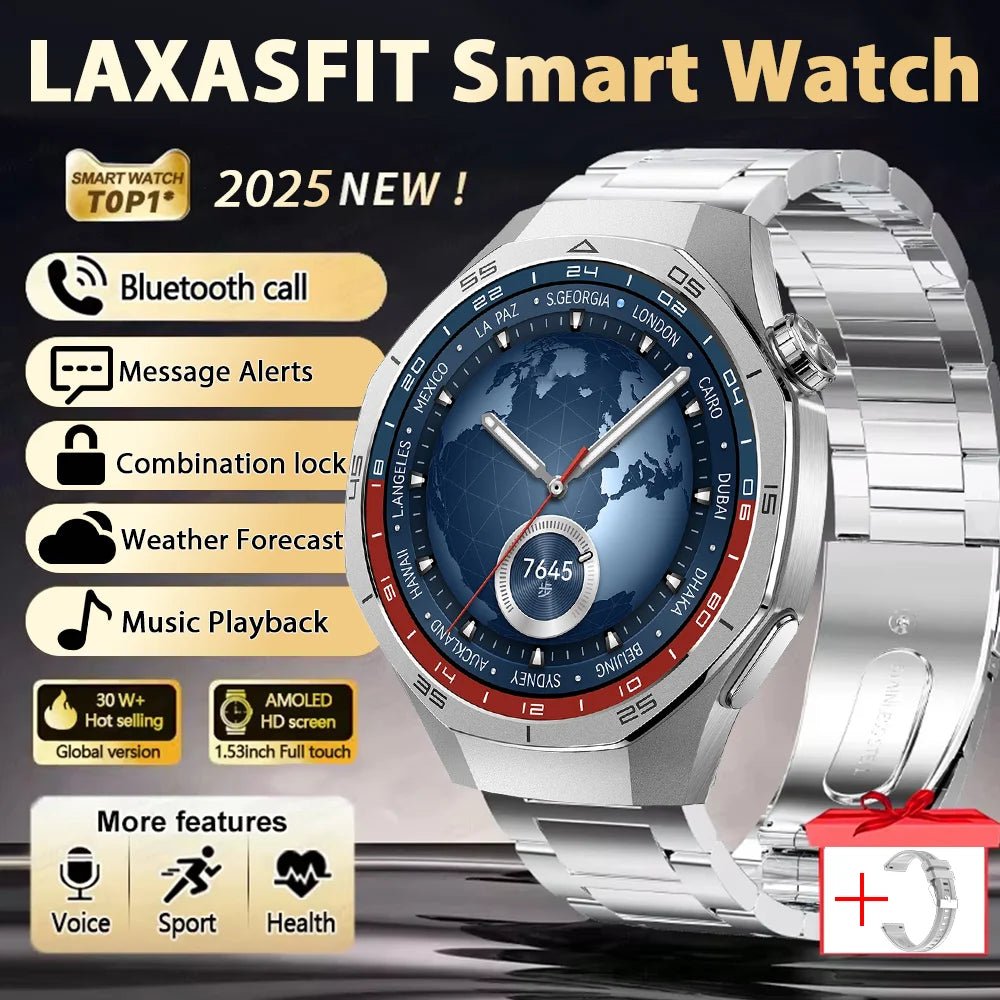 Montre connectée LAXASFIT GT5 Pro – AMOLED 1,53" GPS & Santé - Smartwatch – Montres connectées | DR CLICK Informatique