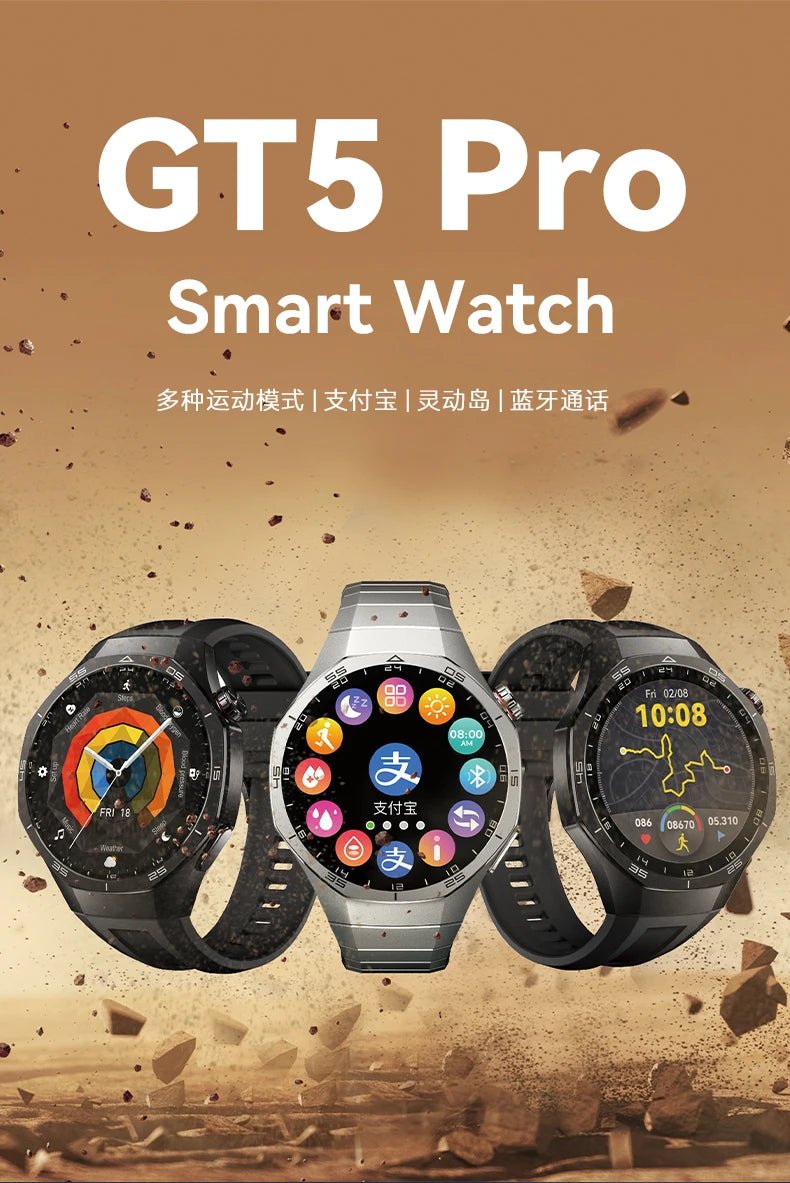 Montre connectée LAXASFIT GT5 Pro – AMOLED 1,53" GPS & Santé - Smartwatch – Montres connectées | DR CLICK Informatique