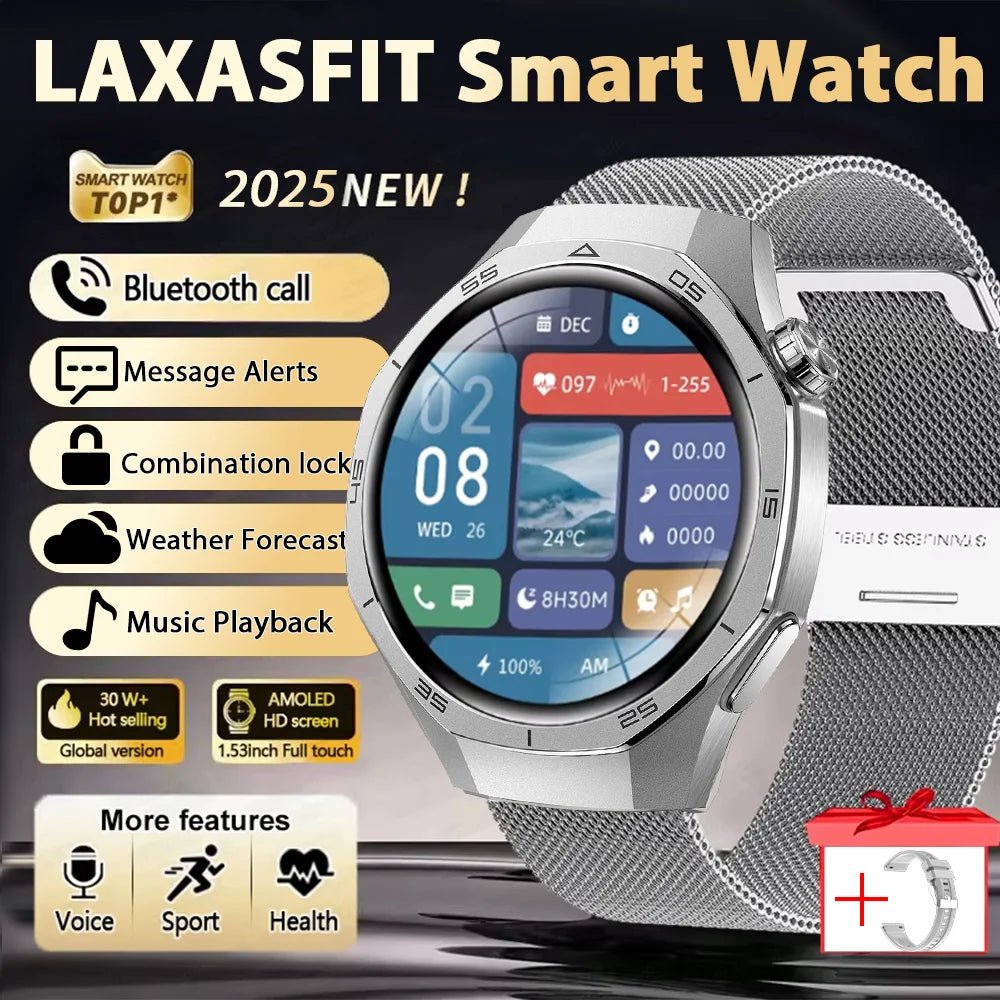 Montre connectée LAXASFIT GT5 Pro – AMOLED 1,53" GPS & Santé - Smartwatch – Montres connectées | DR CLICK Informatique