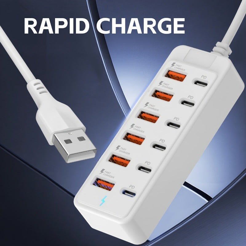 Multiprise USB 12 ports 66W PD – Station de charge rapide USB - A & USB - C - Hub USB | DR CLICK Informatique