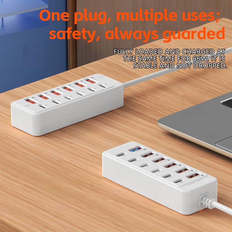 Multiprise USB 12 ports 66W PD – Station de charge rapide USB - A & USB - C - Hub USB | DR CLICK Informatique