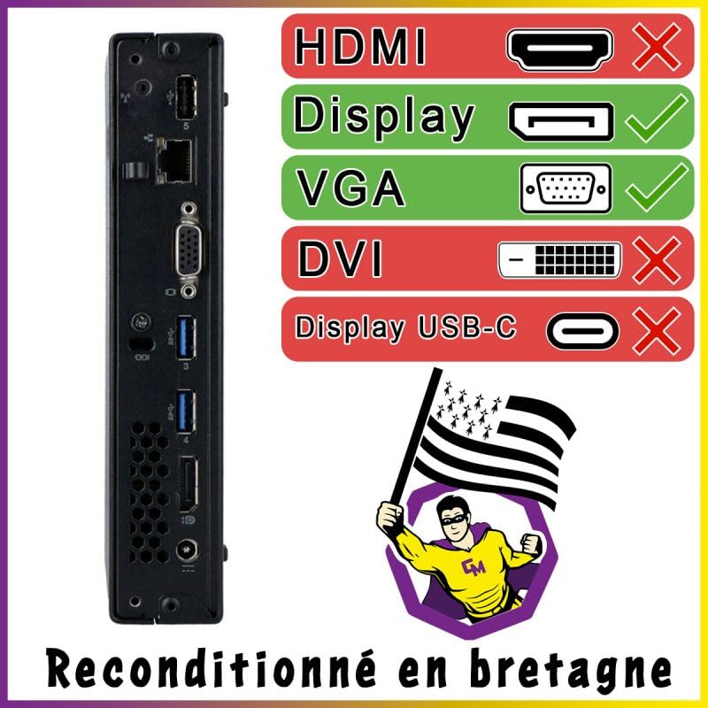 PC Lenovo M92p Tiny Intel I5 - 3470T RAM 8Go SDD 240Go W11 WiFi (Reconditionné) - Tiny PC | DR CLICK Informatique