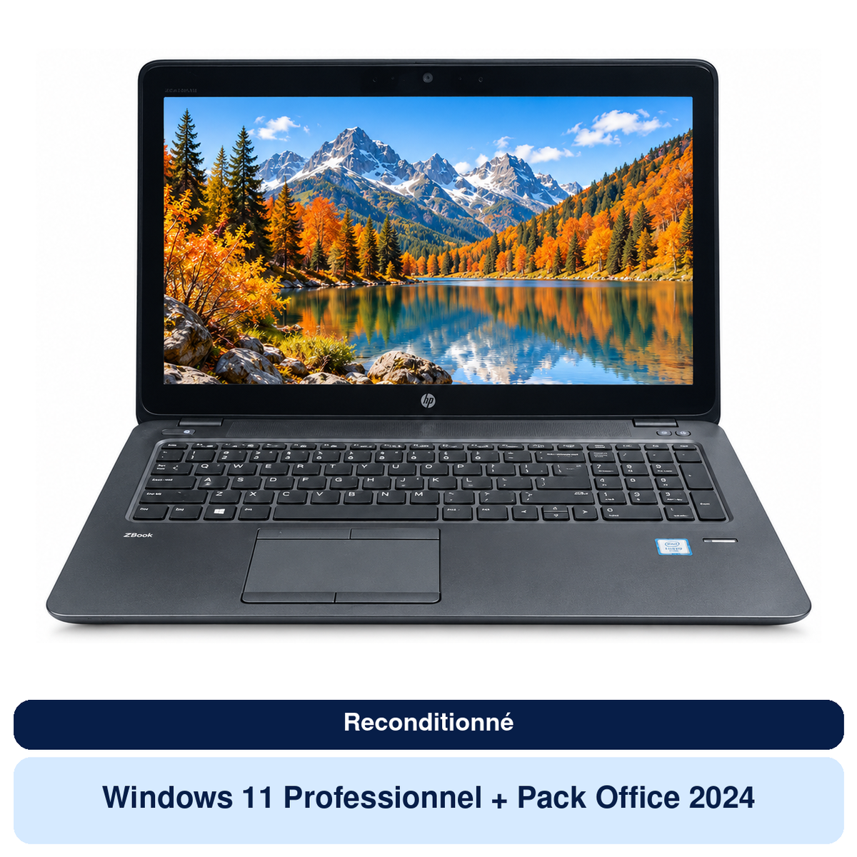 HP Zbook 15u G3 - 15.6" FullHD tactile, Core i7 6th, 8/256 (Reconditionné) — vue 1