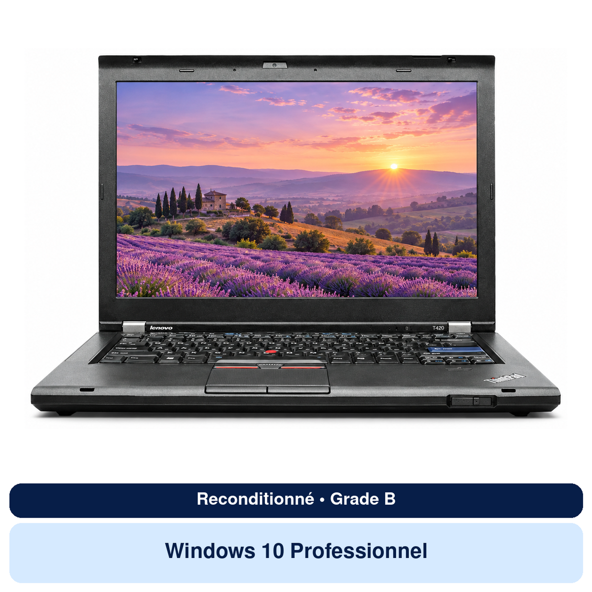 Lenovo ThinkPad T420, 14, i5–2540 M, 4 Go, HDD 320 Go, Win 10 (reconditionné grade B) — vue 1