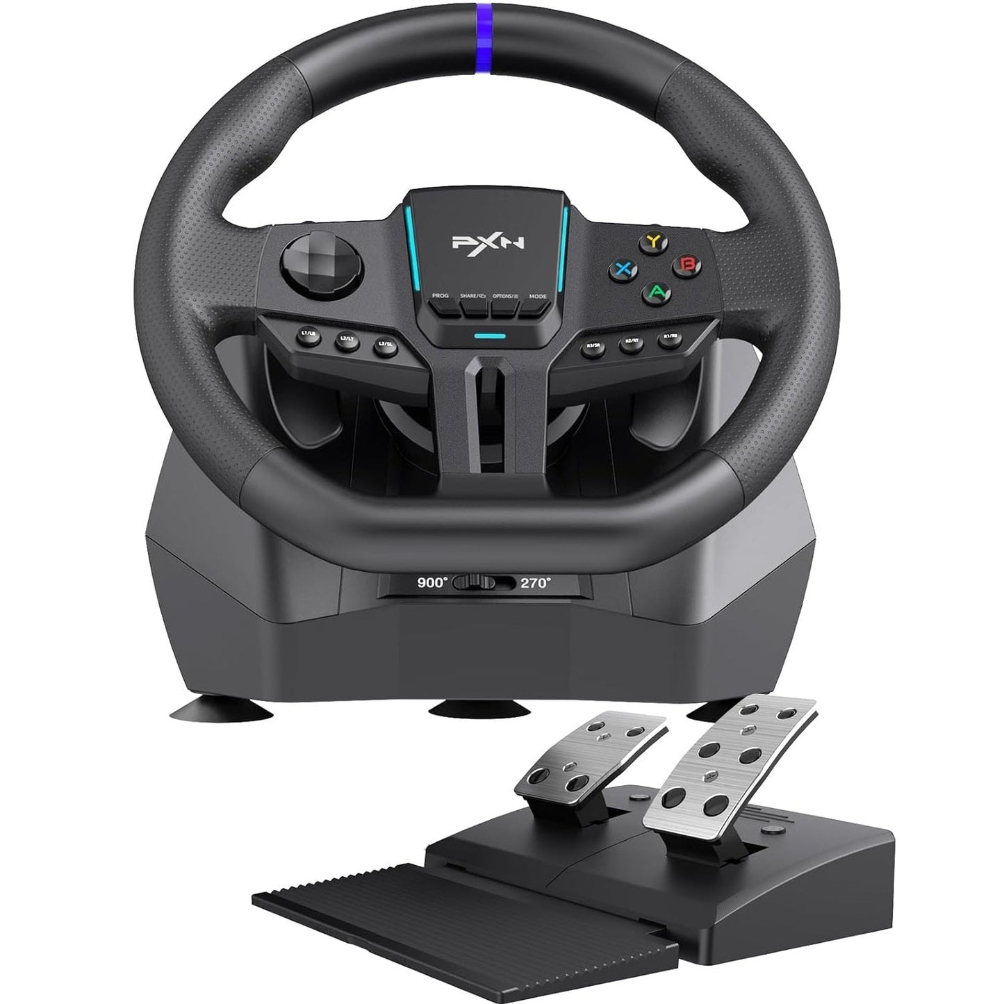 PXN V900 Gen2 – Volant de Course 270°/900° avec Pédales Hall, Vibration, RGB, USB 16 bits – PC, Xbox, PS4, PS3, Switch - Accessoires gaming | DR CLICK Informatique